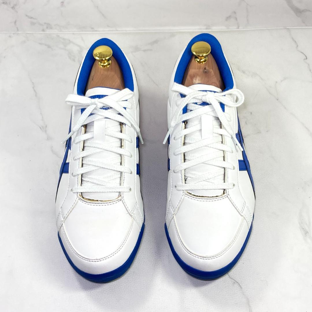 asics ゲルプレショットクラシック3 ゴルフシューズ 25㎝ 白/青/赤