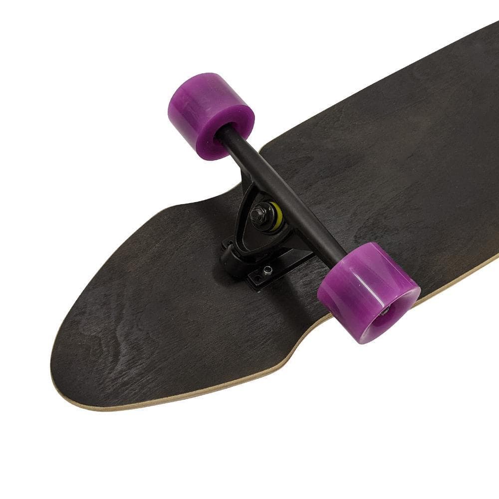 ロングスケートボード スケートボード スケボー コンプリート SK034 黒/紫