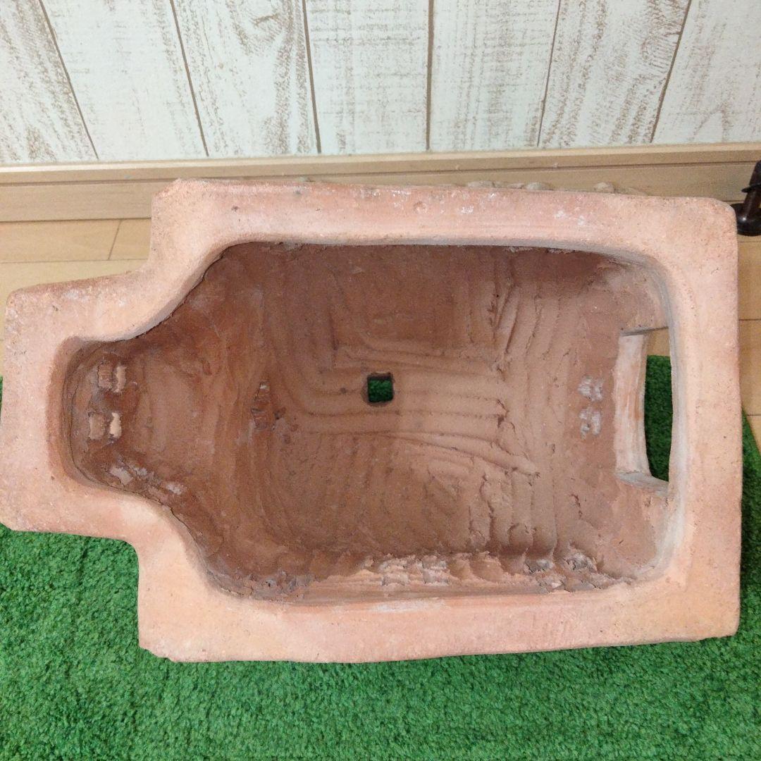 テラコッタ　クリスマス　ハウス　家　ホーム　煙突　キャンドル　ライト　ランプ