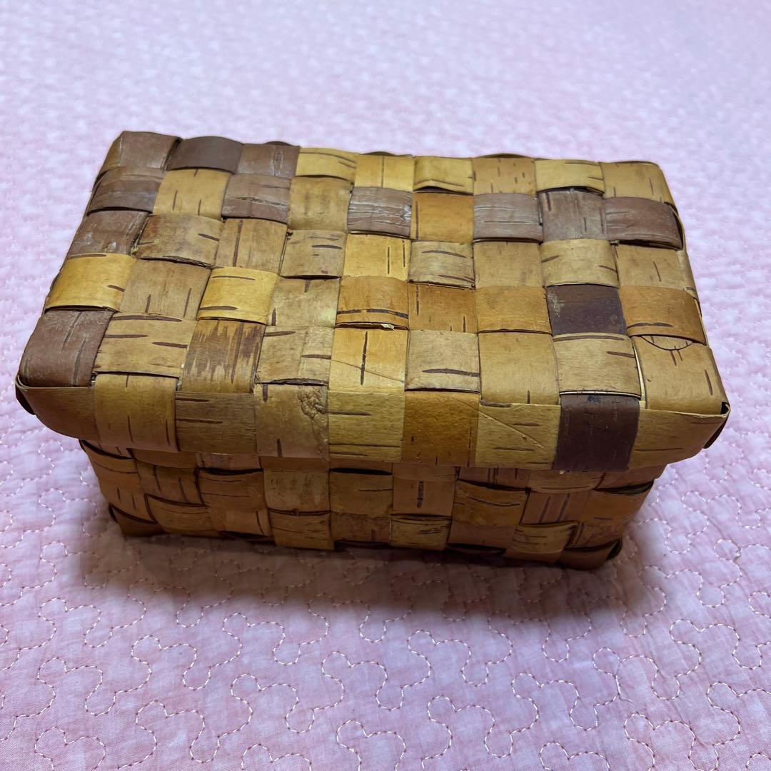 白樺　蓋つき箱　北欧