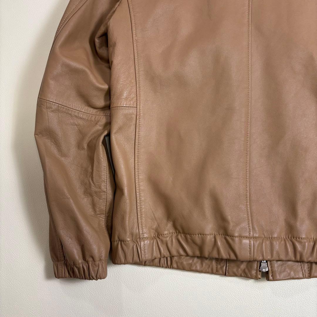 ビューティーアンドユース 羊革 レザーブルゾン キャメル ユナイテッドアローズ