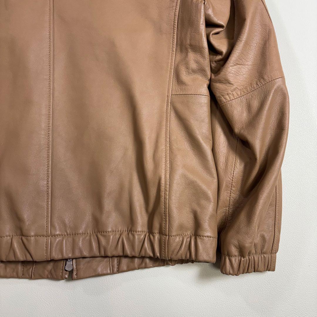 ビューティーアンドユース 羊革 レザーブルゾン キャメル ユナイテッドアローズ