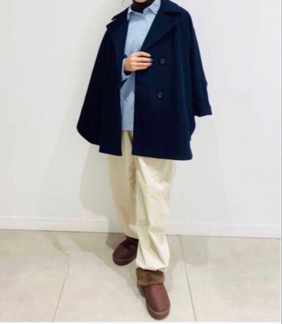 新品未使用　コージーメルトンケープコート　XXL ジーユー