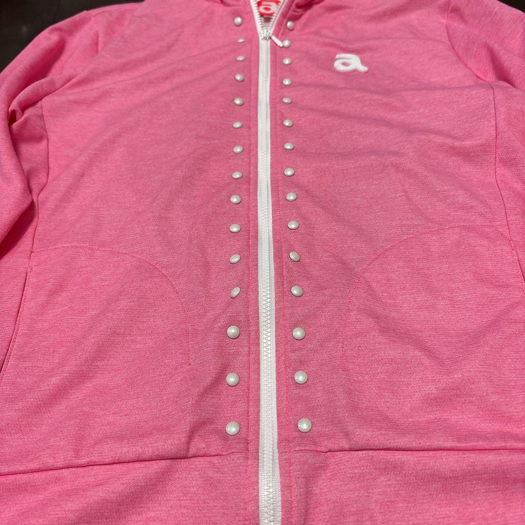 archivio アルチビオ ゴルフウェア　ジップジャケット　38 ピンク　白