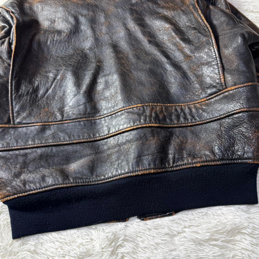 【極上エイジング】胸タグ AVIREX G-1 ピンナップガール 雰囲気◎ S