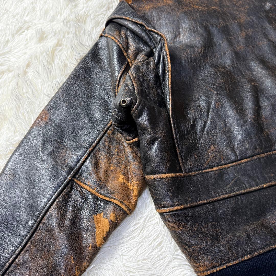 【極上エイジング】胸タグ AVIREX G-1 ピンナップガール 雰囲気◎ S