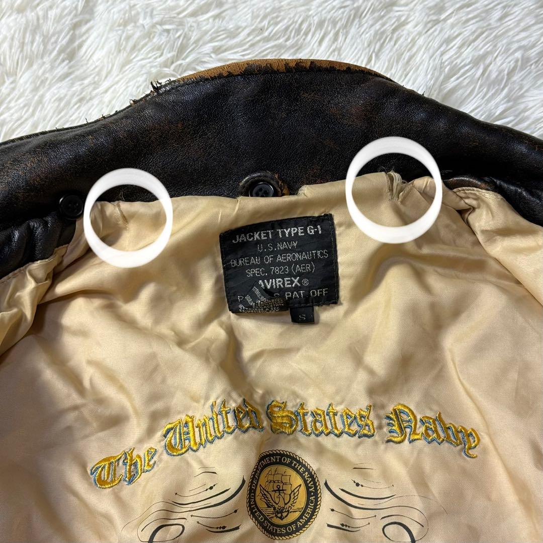 【極上エイジング】胸タグ AVIREX G-1 ピンナップガール 雰囲気◎ S