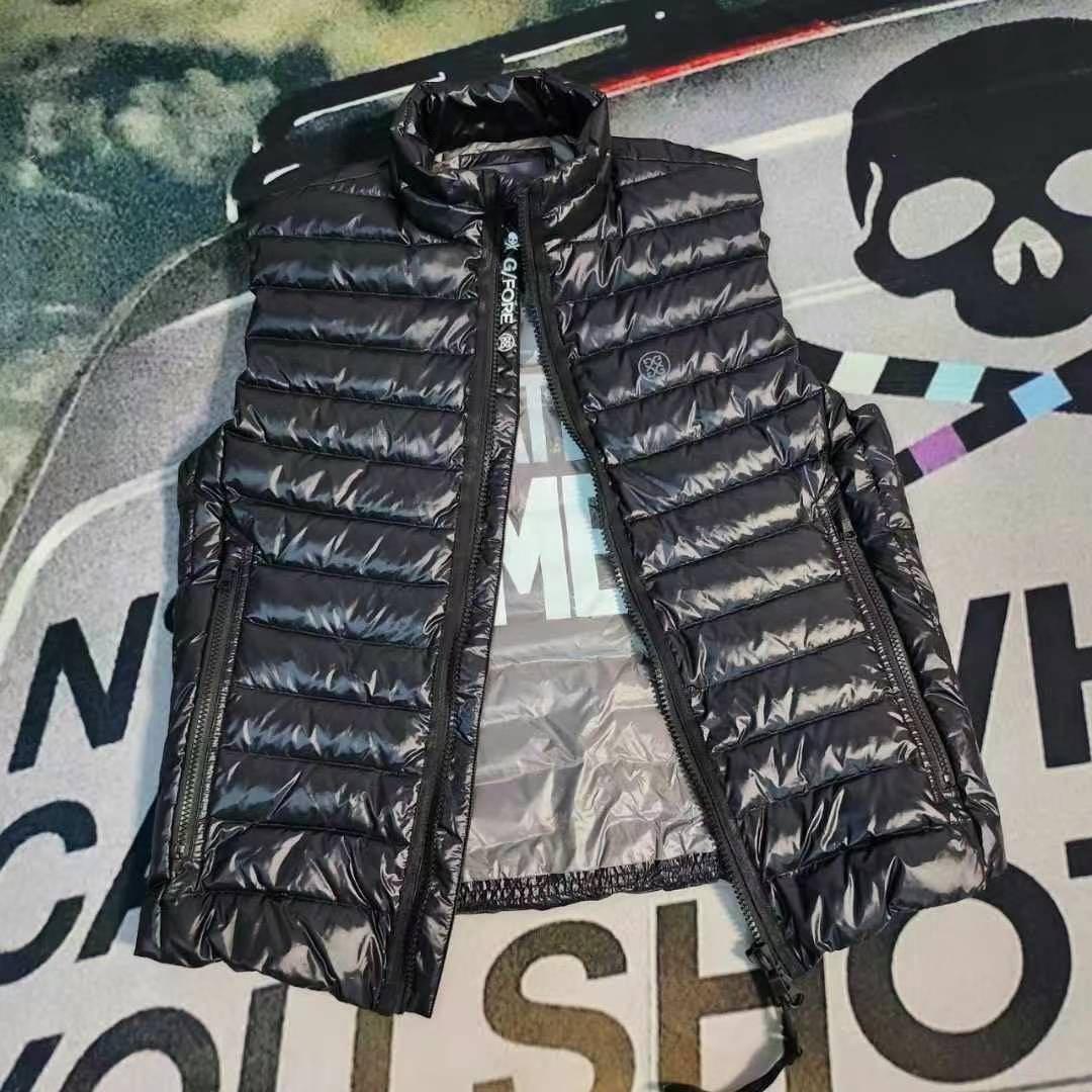 ジーフォア ゴルフ G/FORE Lサイズ メンズ ダウンベスト ブラック