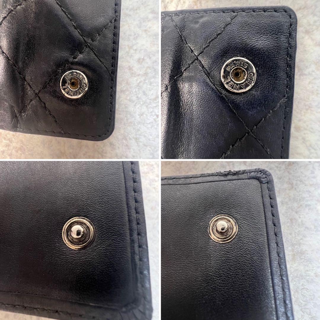 CHANEL ブラック カンボンライン4連キーケース