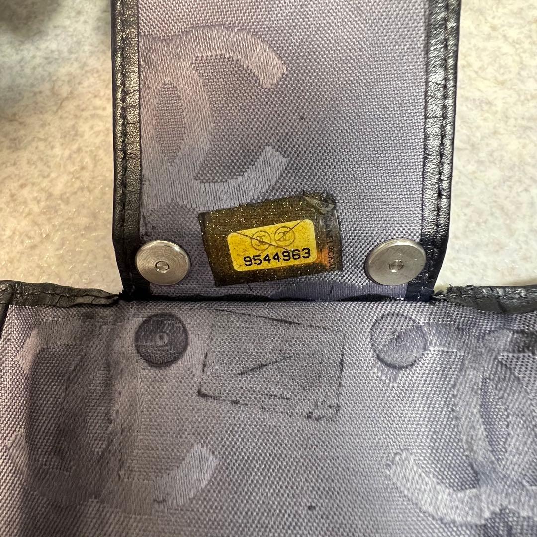 CHANEL ブラック カンボンライン4連キーケース