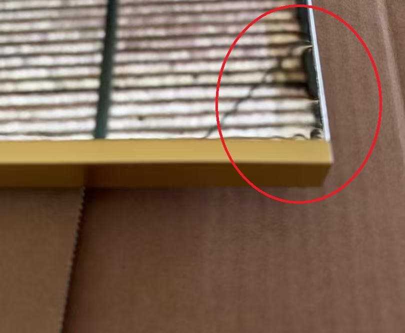 【中古】ダンスミラー 割れない鏡 幅60x160cm 姿見 金色 2番