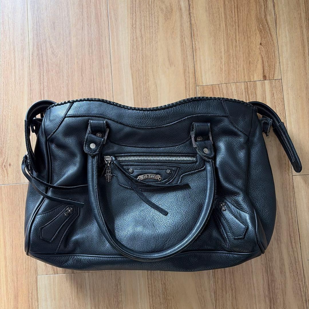 稀少・極美品A&G レザーバッグ シルバーパーツ A4可 ほぼ未使用・天然革