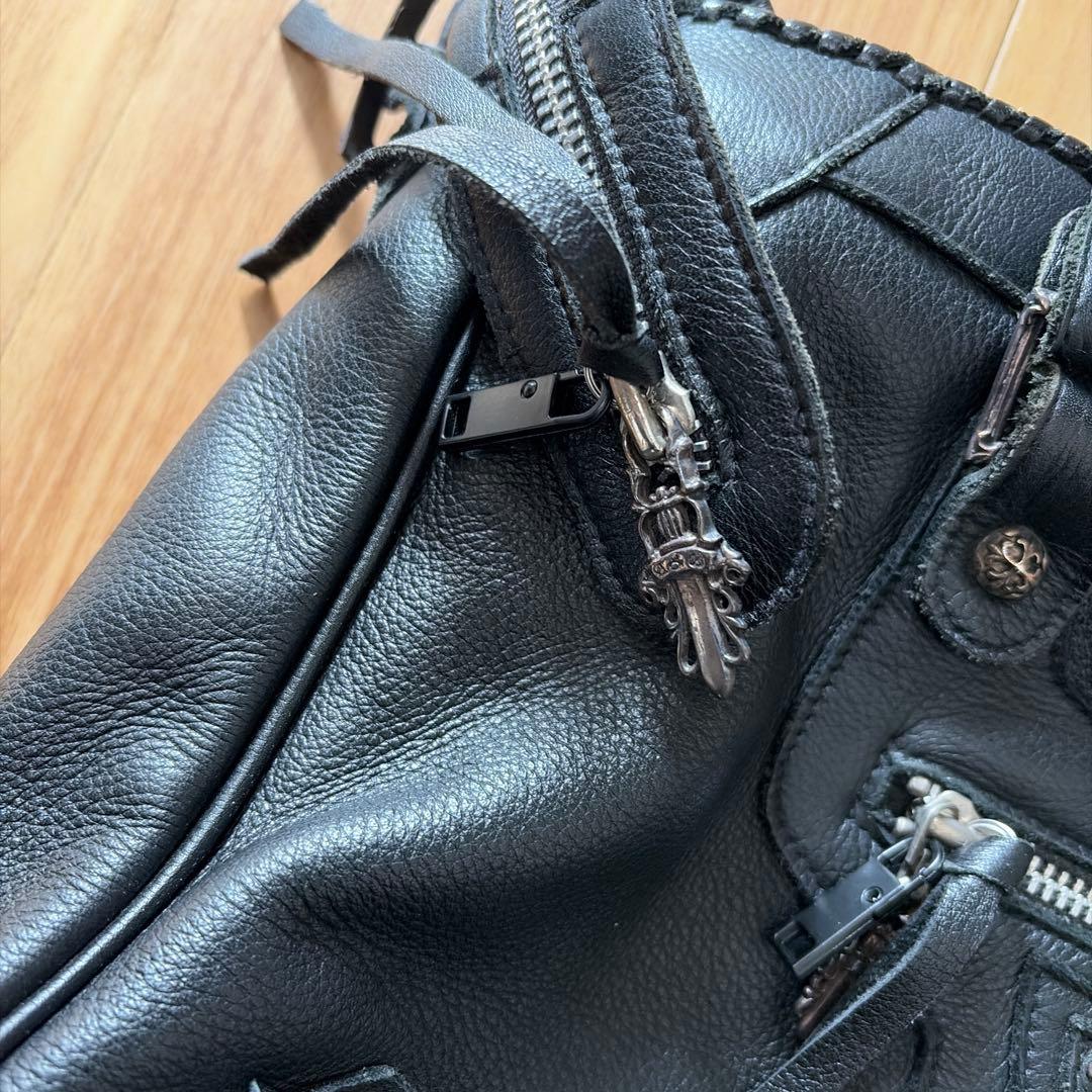 稀少・極美品A&G レザーバッグ シルバーパーツ A4可 ほぼ未使用・天然革