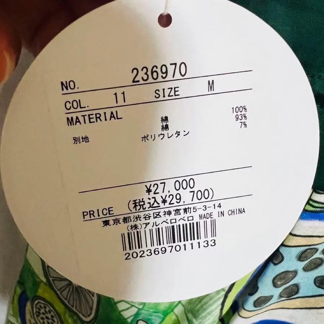 ぶたさんとキーウィ柄 半袖カットソーワンピース　アルベロベロ