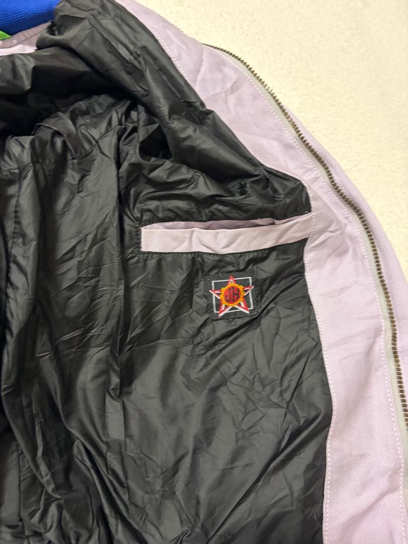 ナ*ニ様 NBA チーム刺繍アウタージャケット 薄紫色