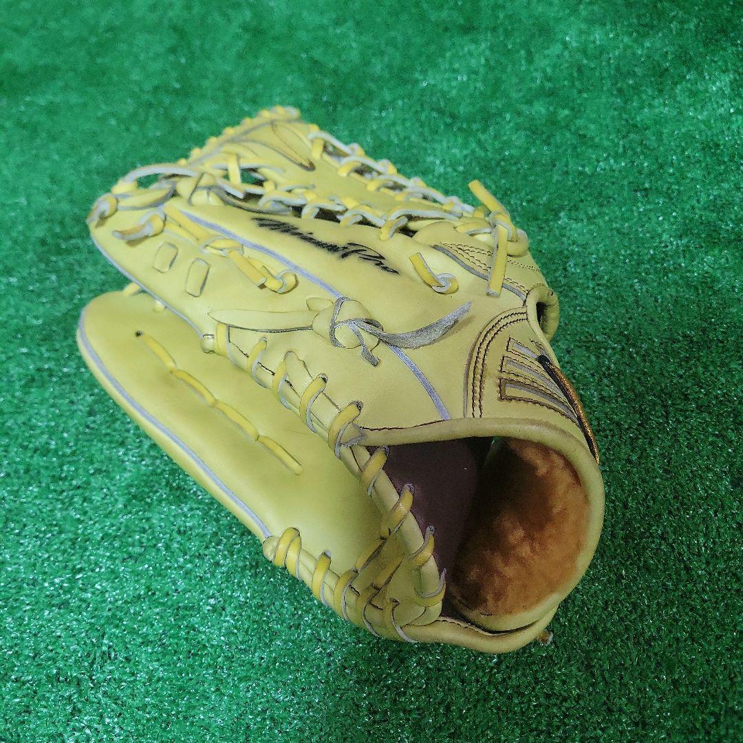 ミズノプロ 硬式外野手 グローブ 外野手用 日本製 イエロー グラブ 左