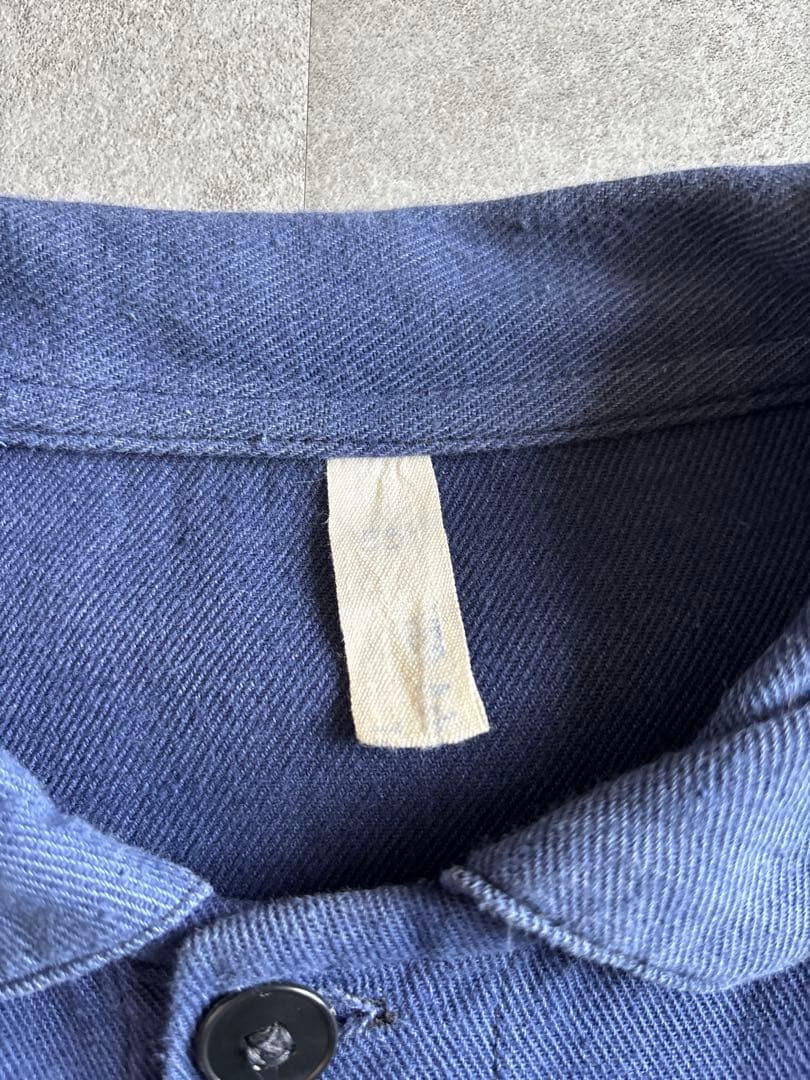 70s- ユーロワークジャケット 短丈 薄手 ネイビー