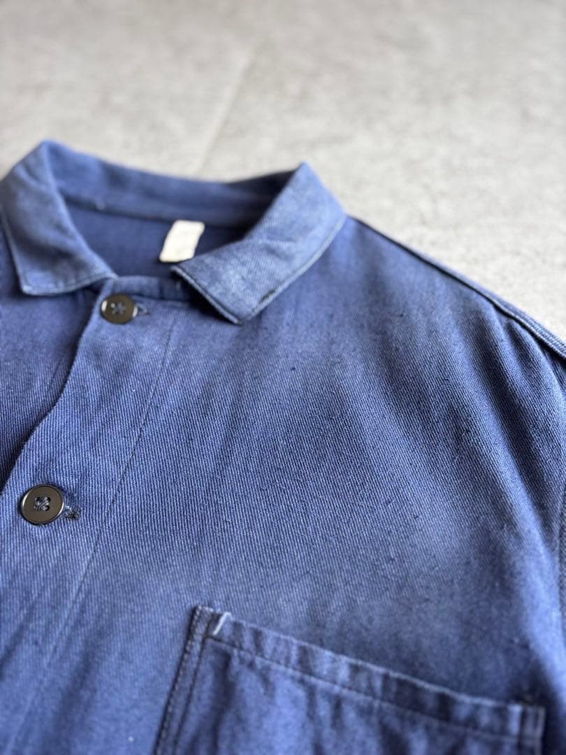70s- ユーロワークジャケット 短丈 薄手 ネイビー