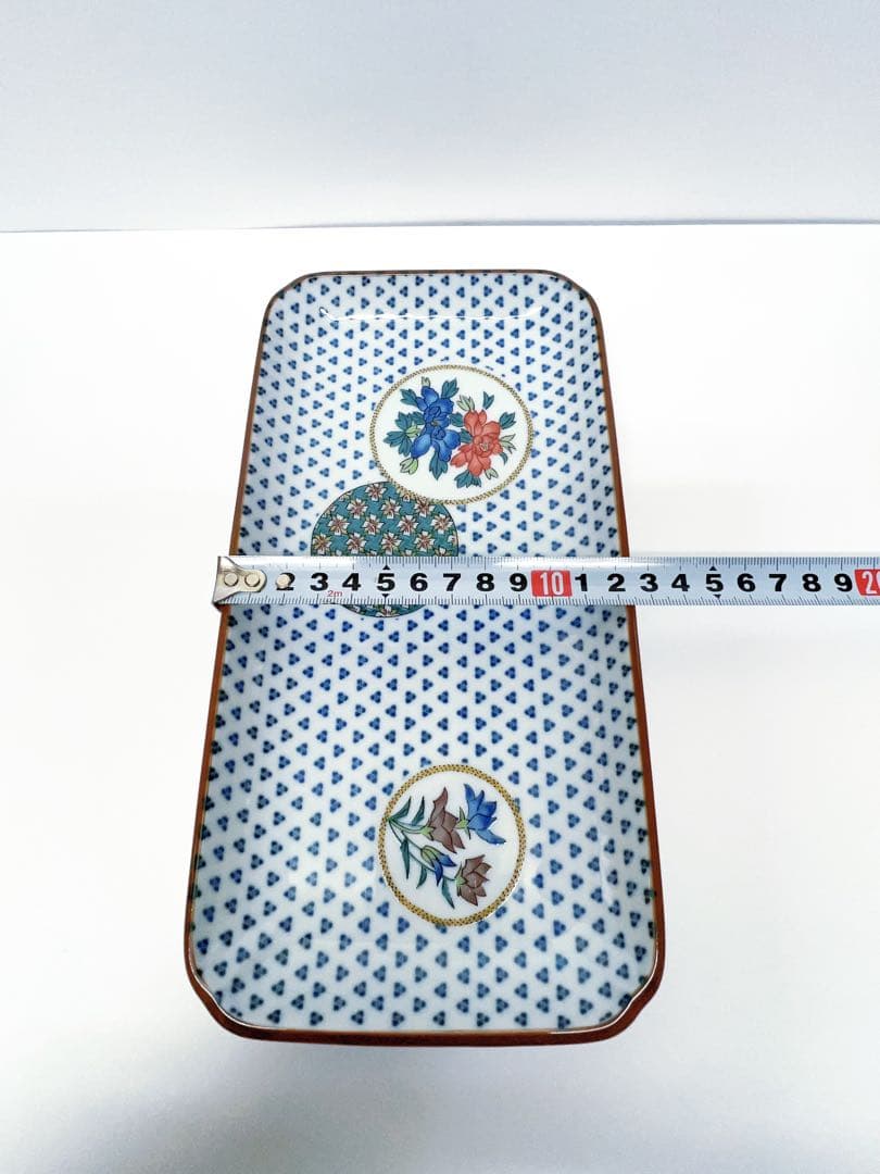 九谷焼 青郊窯 長角皿 5枚セット