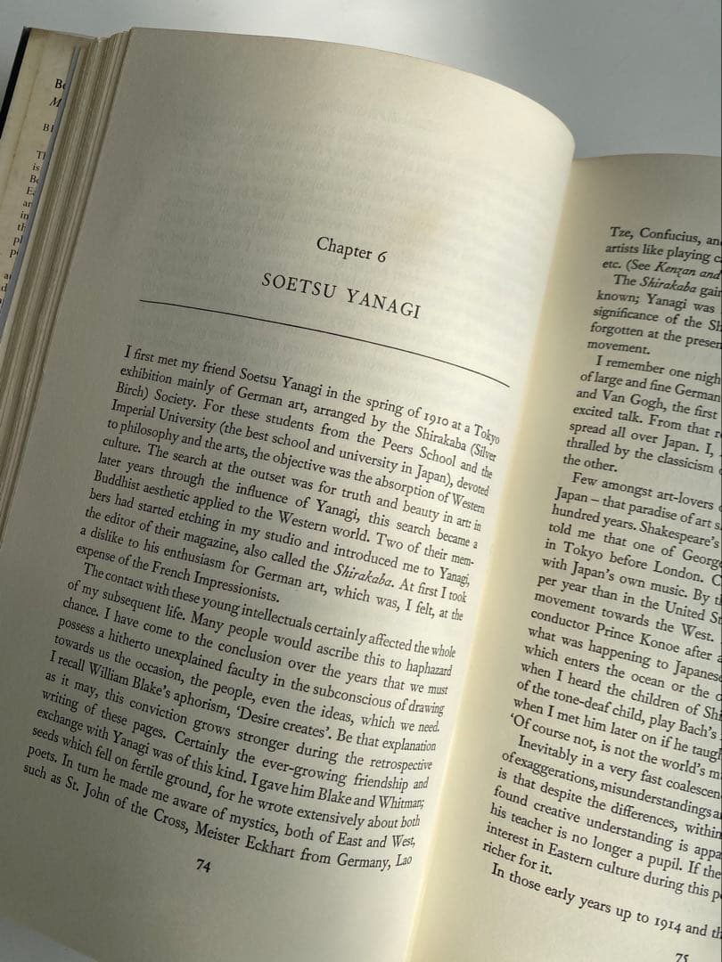 バーナード・リーチ ”Beyond East & West” 署名 自筆カード付