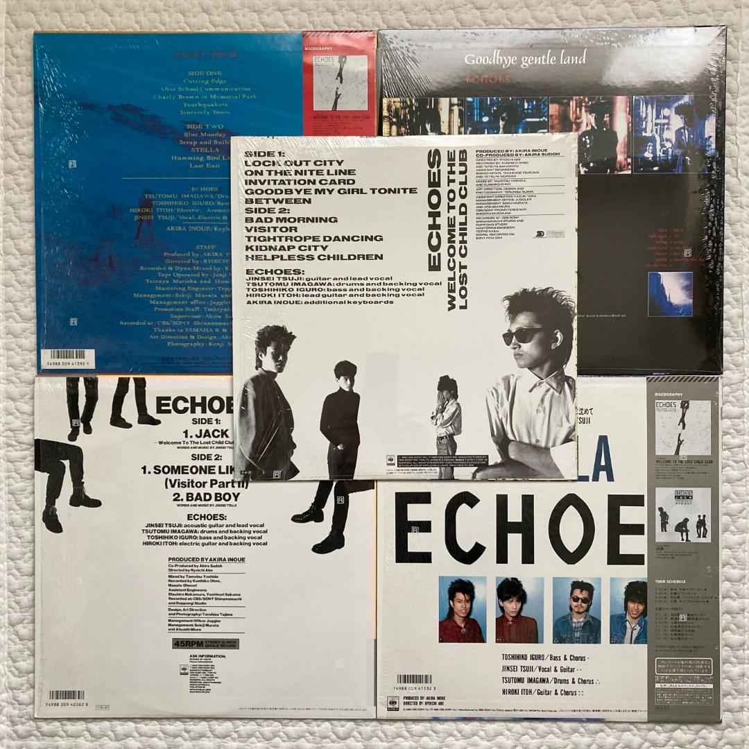 エコーズ 初期 アナログ レコード　5枚セット　辻仁成 　Jロック　シティポップ