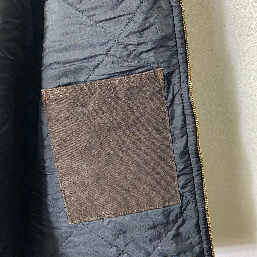 USA製 カーハート ダックベスト XXL ブラウン レザー V02 DKB