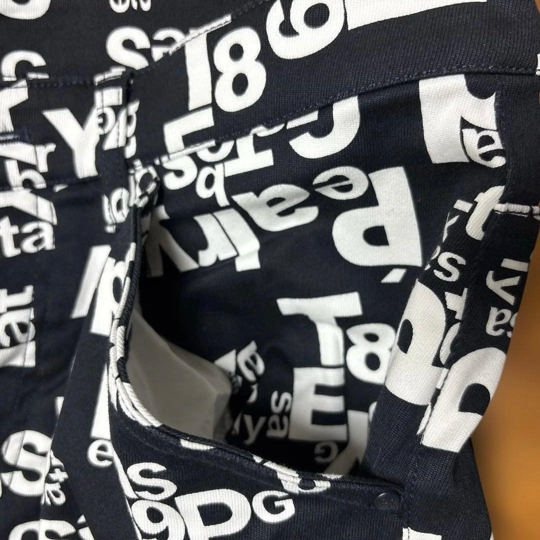極美品 パーリーゲイツ 2022年 ロゴ総柄 ストレッチパンツ Lサイズ