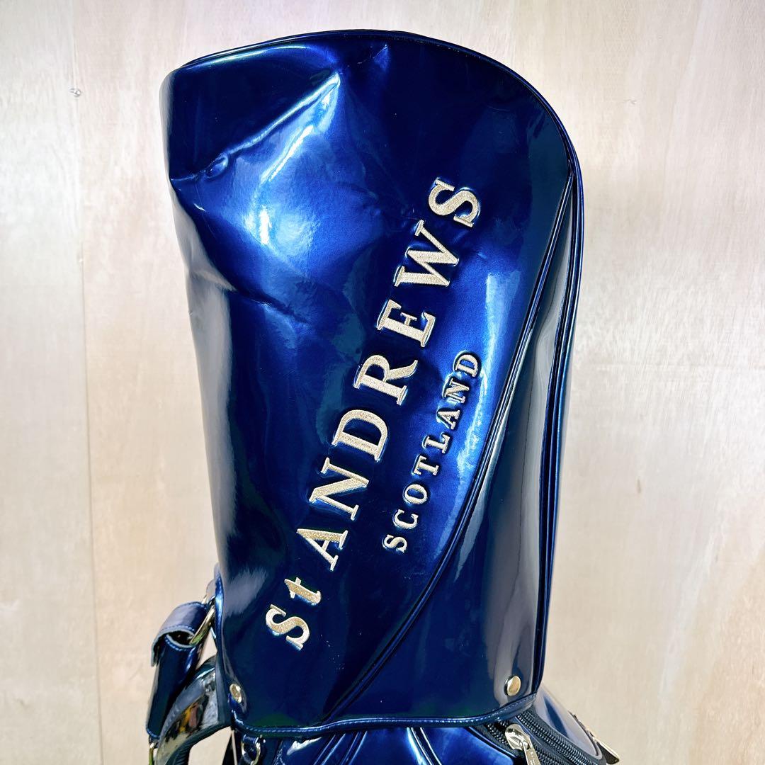 セントアンドリュース スタッズ 刺繍 エナメル 9.5型 3点式 キャディバッグ