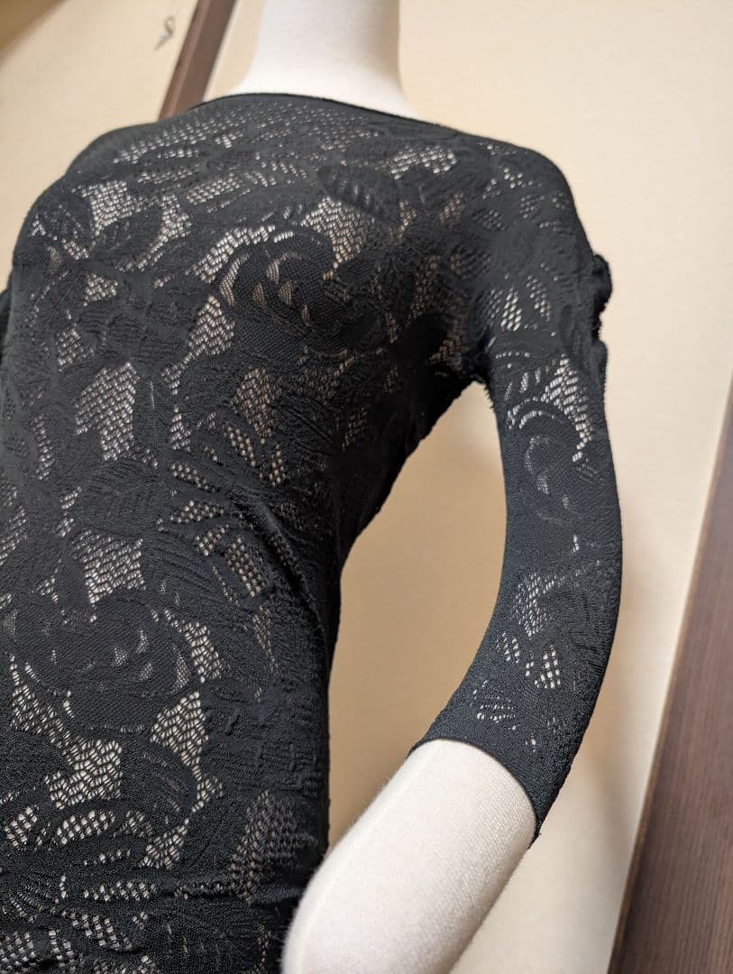 黒　レース　社交ダンス　レッスンウェア　シームレス　タカダンス