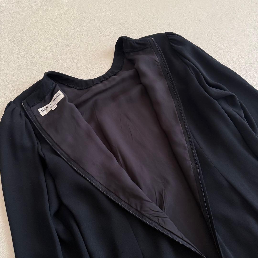 森英恵 HANAE MORI フォーマル ワンピース ブラック 9号 日本製