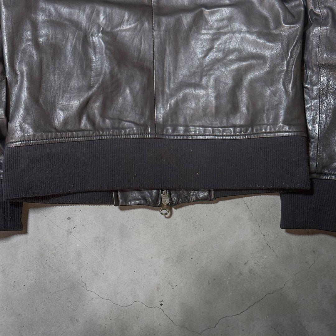 ジャケット・アウター darkwear double zip leather jacket opium