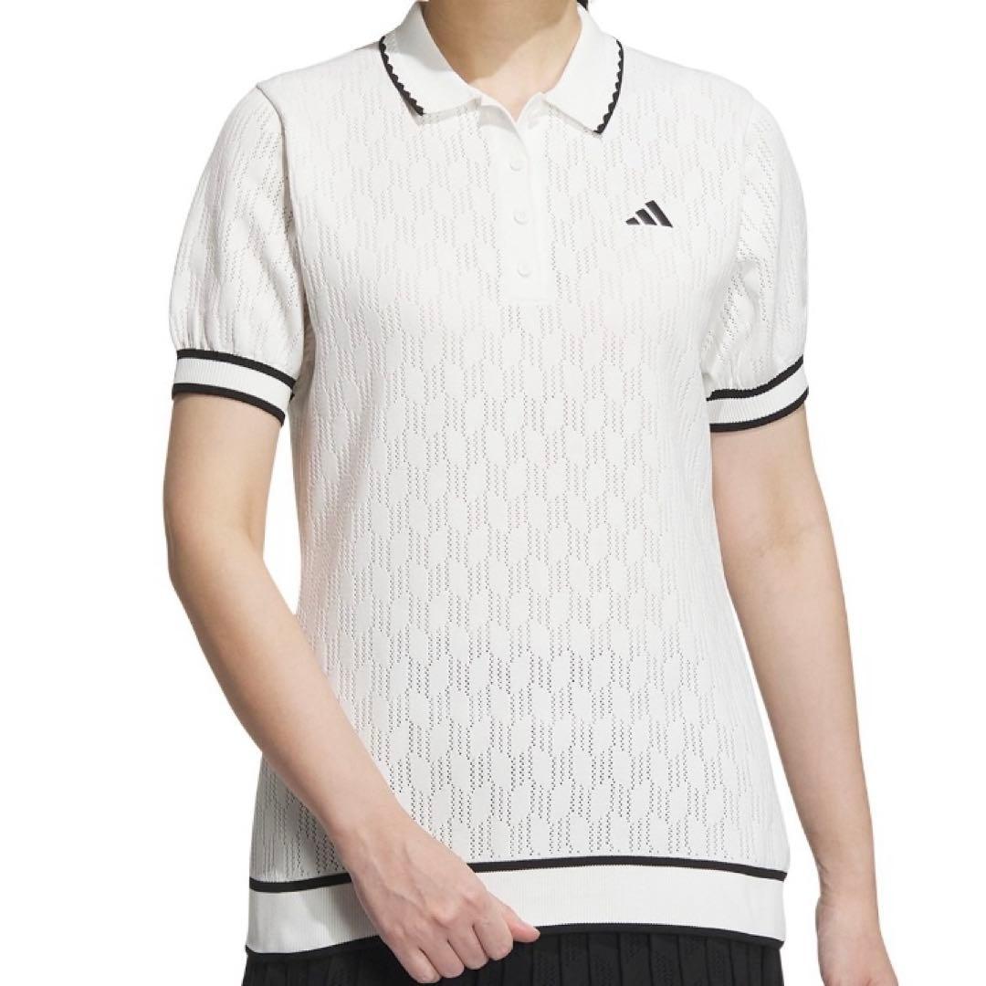 新品adidas アディダスゴルフ　レディース半袖ニットシャツ　M 17930円