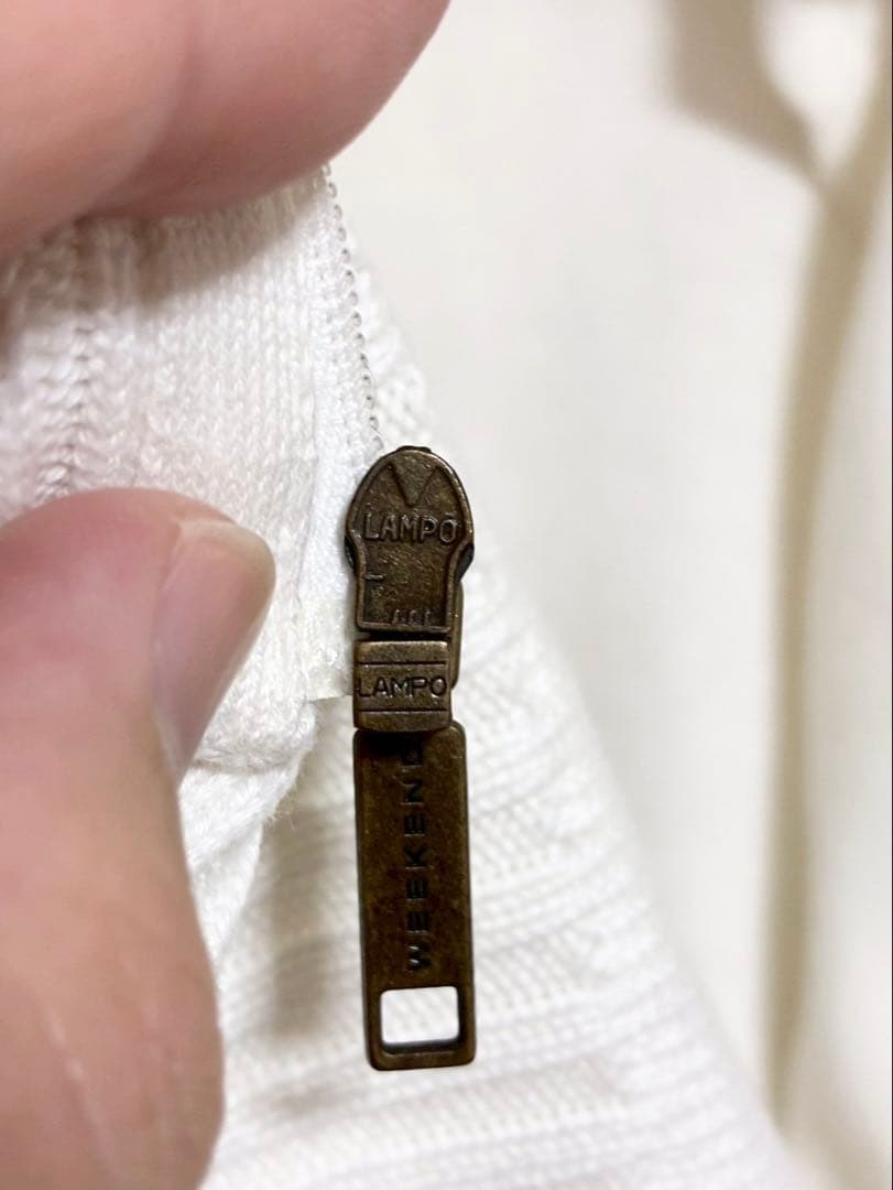 m726◆Max Mara◆白◆ジップフード付パーカー◆日本製◆綿100%◆S