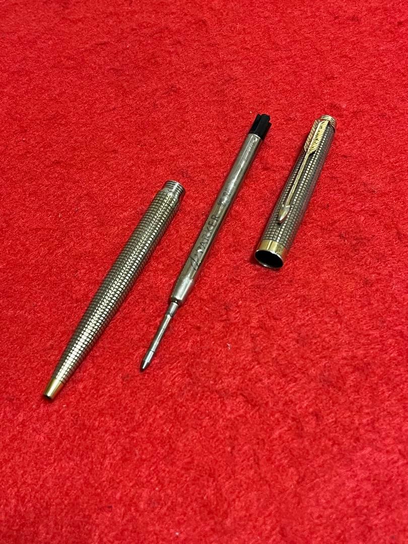 パーカー75ボールペン シズレ スターリングシルバー ❗️VERMEIL‼️貴重‼️