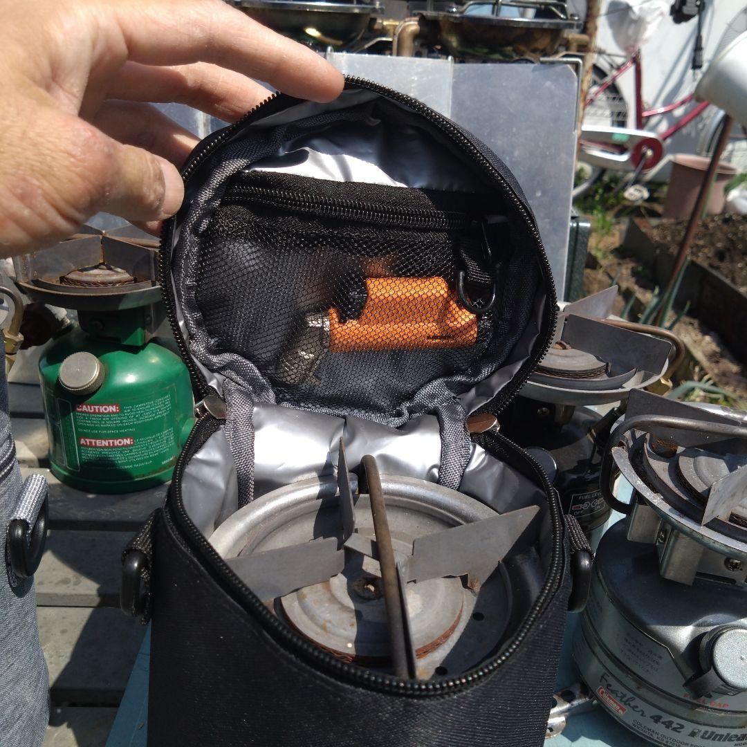 コールマン　コンパクトサイズのストーブ用　ケース/ポーチ　無地BLACK　汎用