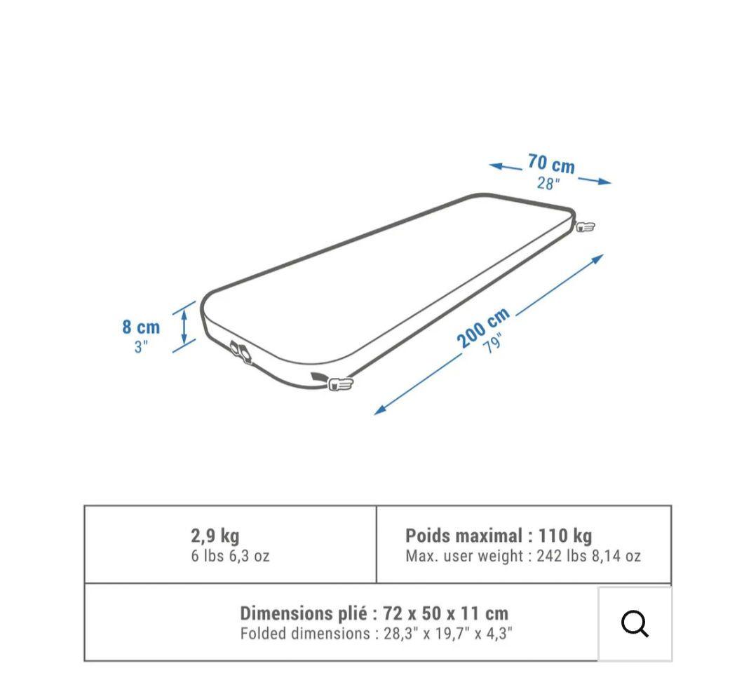 QUECHUAケシュアアウトドアマットレス ULTIMCOMFORT自動拡張式
