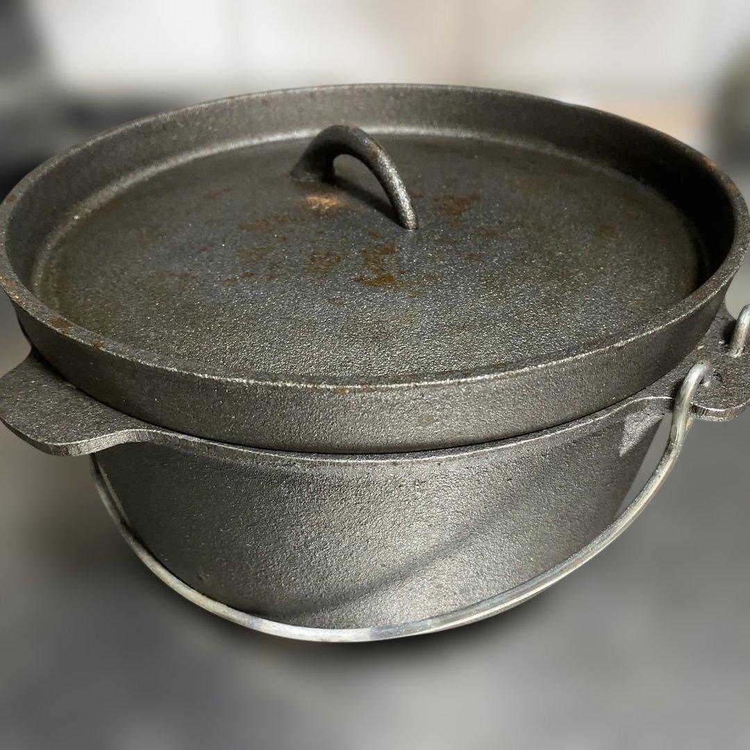 鋳鉄製ダッチオーブン 約26cm 蓋付き