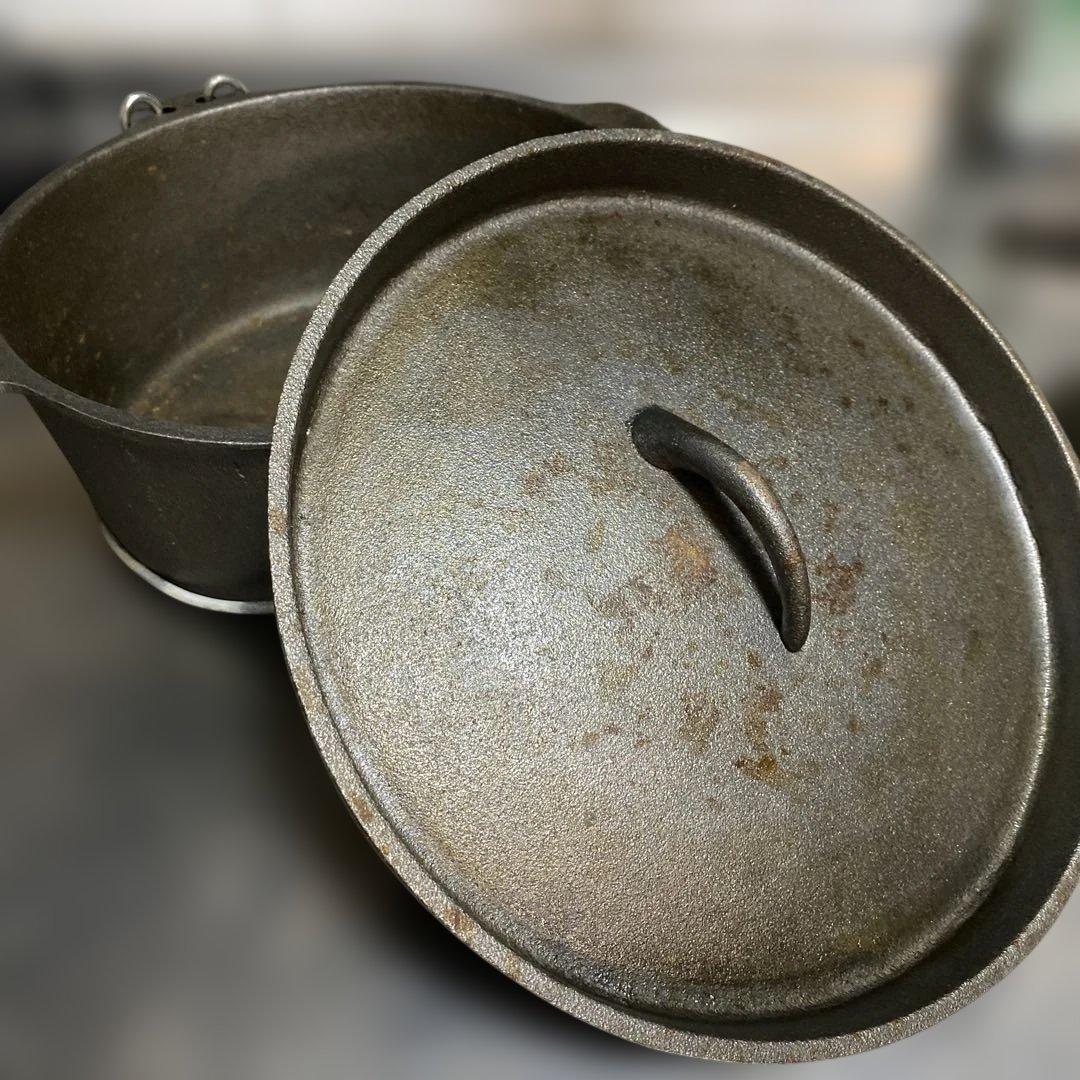 鋳鉄製ダッチオーブン 約26cm 蓋付き