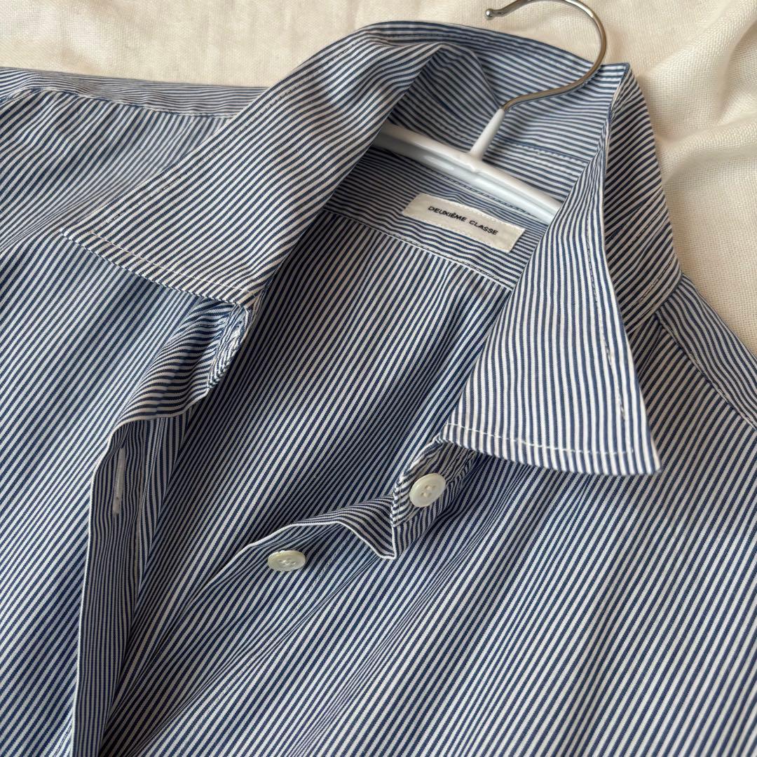 ドゥーズィエムクラス ストライプシャツ 2way カシュクール
