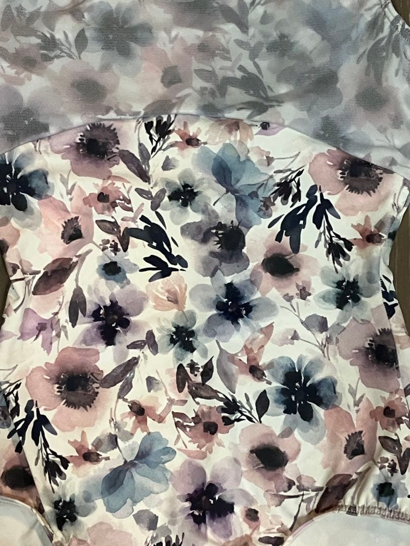 チャコット　フラワープリント ノースリーブ レオタード　Sサイズ