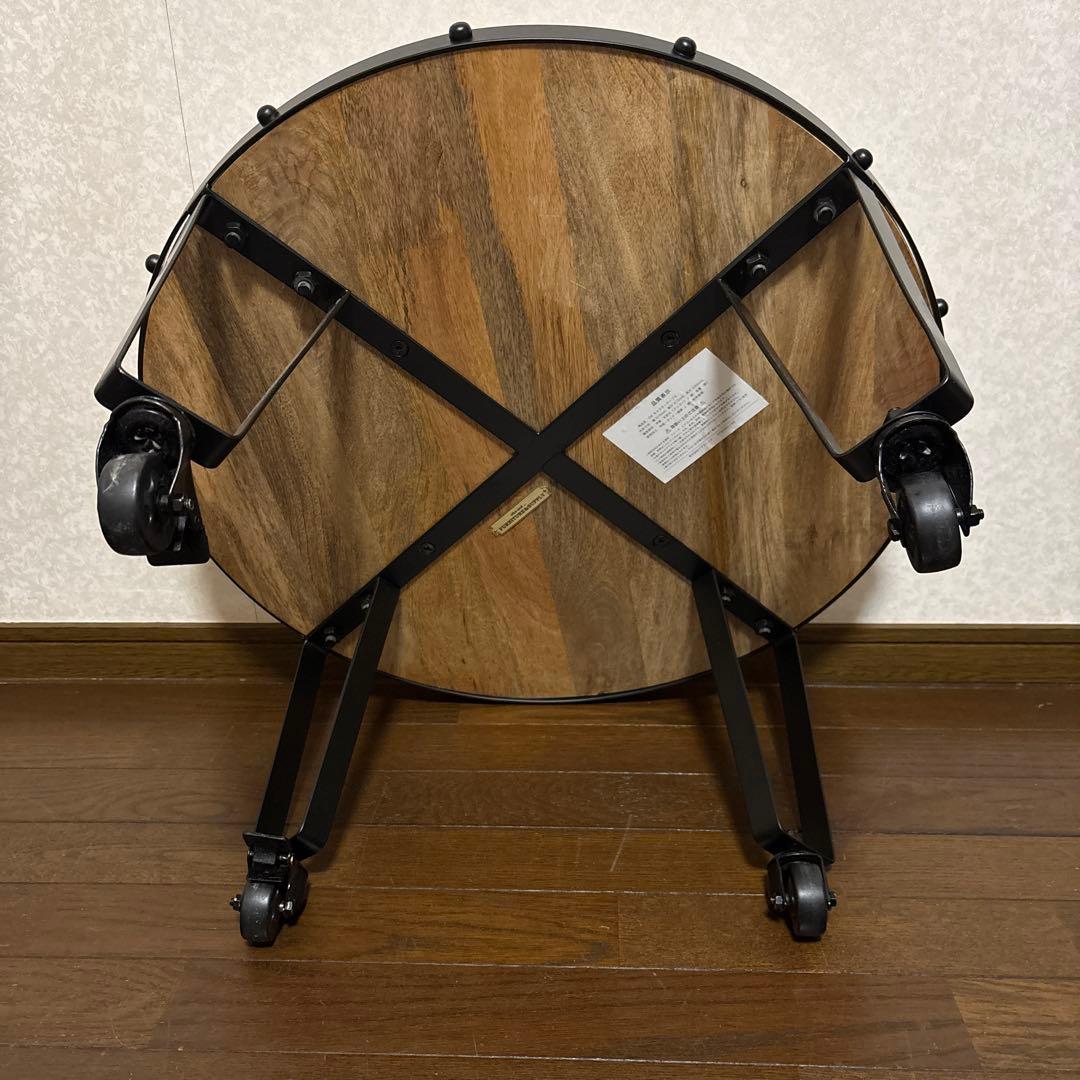 【美品】ニコアンド キャスターテーブル マンゴー材