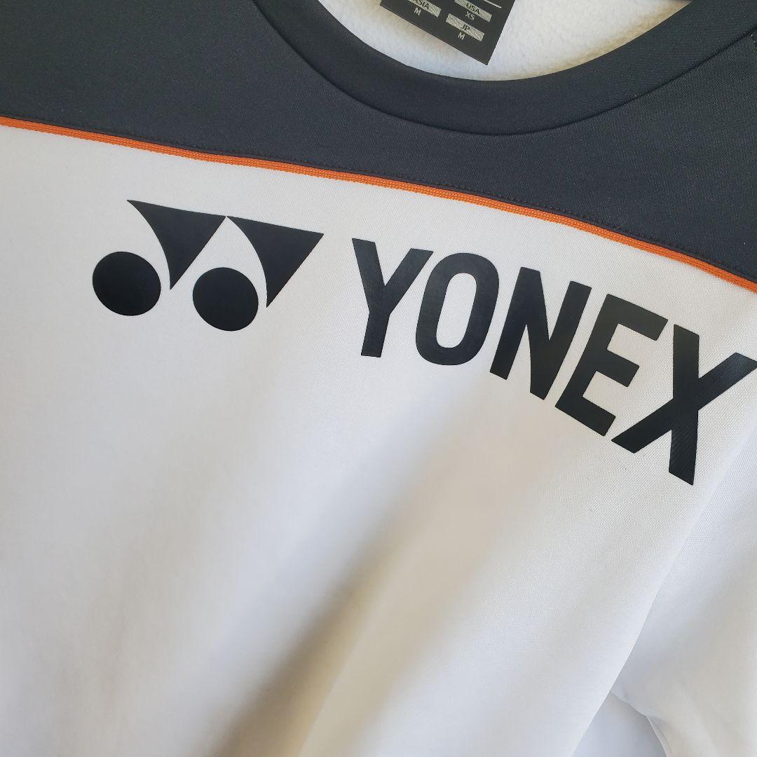 YONEX バドミントン 長袖 ウェア カットソー 白 ホワイト 柄