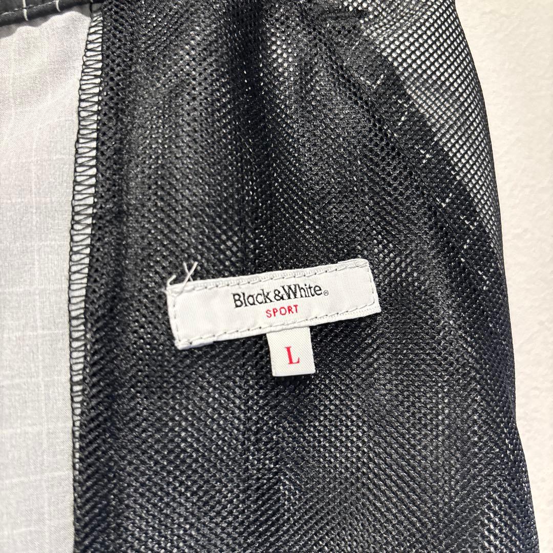 Black&White ポロシャツ Lサイズ ブラック&スカート&モックシャツ