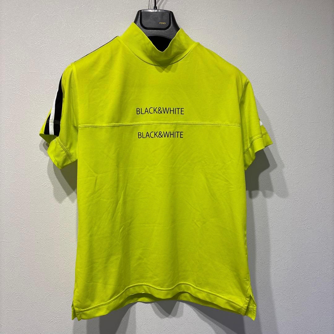 Black&White ポロシャツ Lサイズ ブラック&スカート&モックシャツ