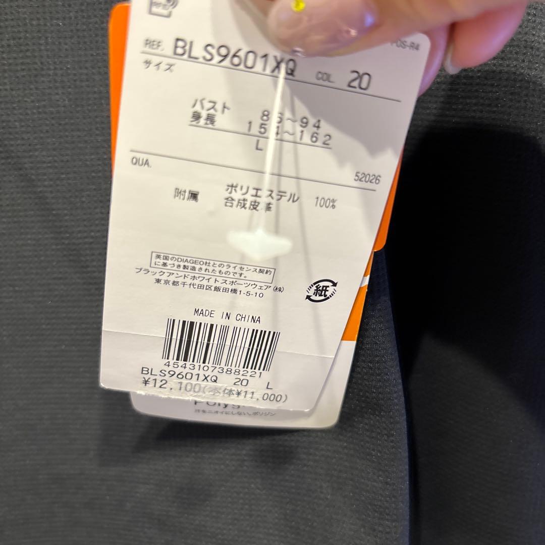 Black&White ポロシャツ Lサイズ ブラック&スカート&モックシャツ