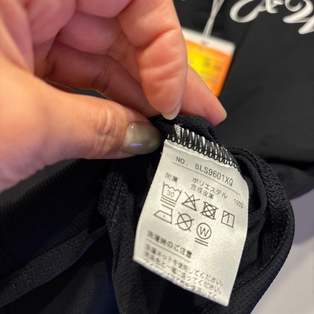 Black&White ポロシャツ Lサイズ ブラック&スカート&モックシャツ