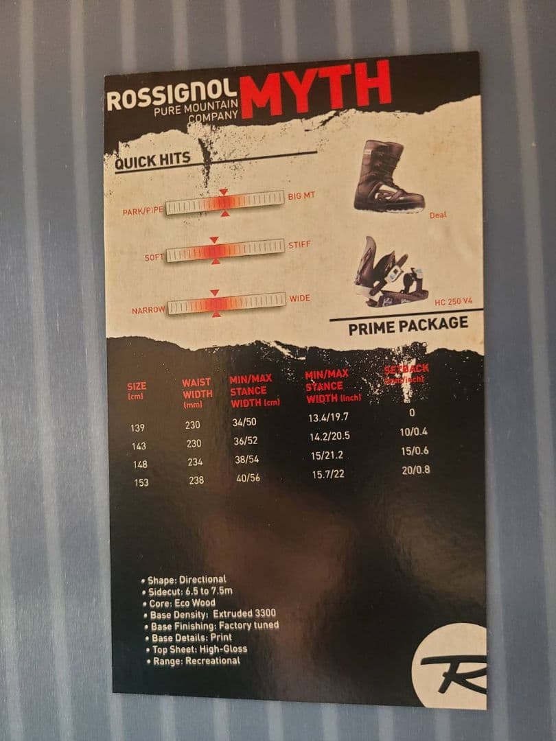 ロシニョール myth 139 3点セット ROSSIGNOL
