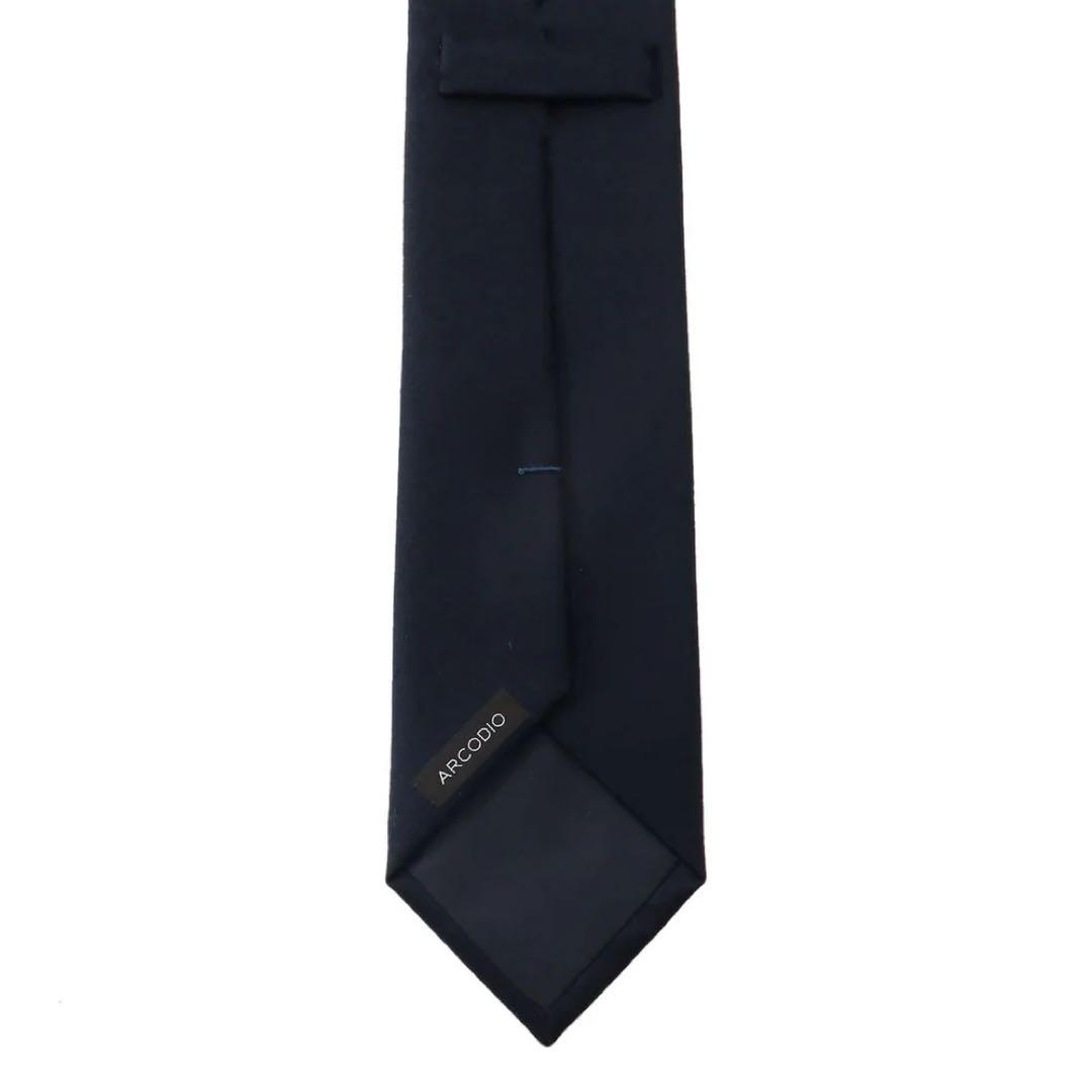ARCODIO Loro Piana ネクタイ ネイビー 【大剣幅8.0cm】