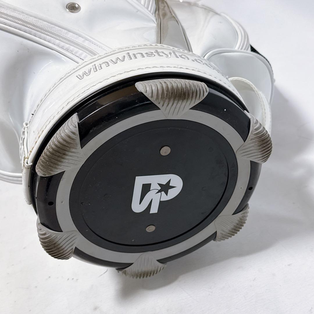 Winwin Style キャディバッグ ゴルフバッグ エナメル ホワイト