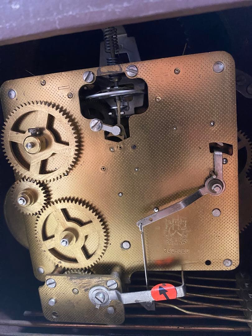 希少品　Hermle ゼンマイ式置き時計　ムーンフェイズ　ドイツ製